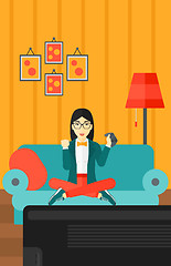 Image showing Woman playing video game.