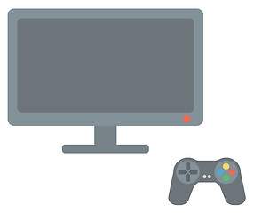 Image showing Game controller and screen 