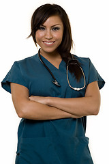 Image showing Young Hispanic Nurse