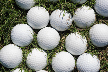 Image showing golf balls background