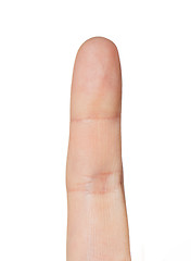 Image showing close up of hand pointing one finger