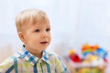 Image showing happy little baby boy at home