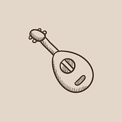 Image showing Mandolin sketch icon.