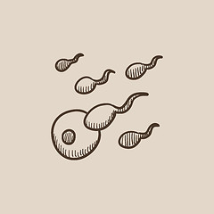 Image showing Fertilization sketch icon.