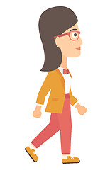 Image showing Business woman walking