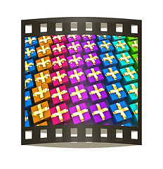 Image showing gifts box. The film strip