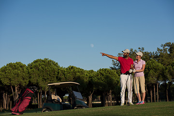 Image showing portrait of couple on golf course