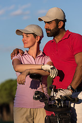 Image showing portrait of couple on golf course