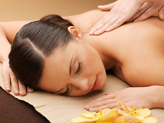 Image showing beautiful woman in massage salon