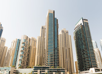 Image showing Dubai city business district with skyscrapers