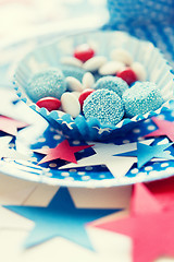 Image showing candies with star decoration on independence day