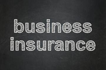 Image showing Insurance concept: Business Insurance on chalkboard background