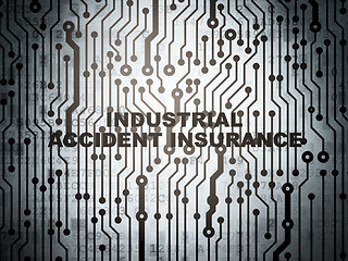 Image showing Insurance concept: circuit board with Industrial Accident Insurance