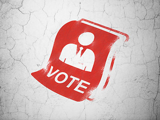 Image showing Political concept: Ballot on wall background