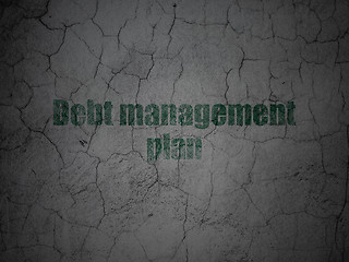 Image showing Finance concept: Debt Management Plan on grunge wall background