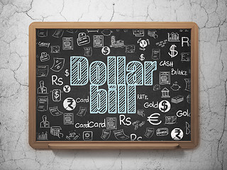 Image showing Banking concept: Dollar Bill on School board background