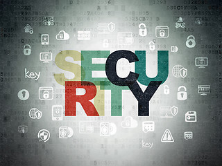 Image showing Safety concept: Security on Digital Paper background