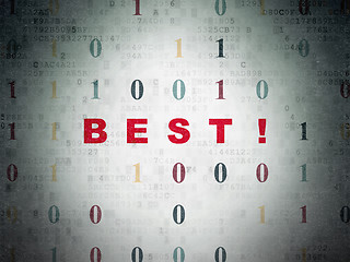 Image showing Business concept: Best! on Digital Paper background