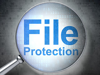 Image showing Privacy concept: File Protection with optical glass