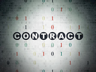 Image showing Finance concept: Contract on Digital Paper background