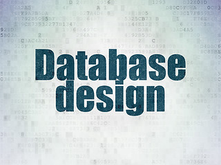 Image showing Database concept: Database Design on Digital Paper background