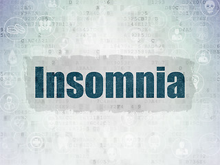 Image showing Healthcare concept: Insomnia on Digital Paper background