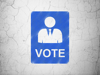 Image showing Political concept: Ballot on wall background