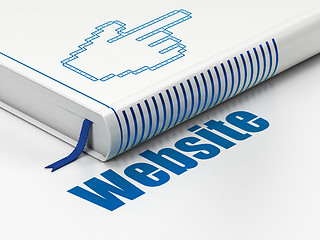 Image showing Web design concept: book Mouse Cursor, Website on white background