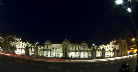 Image showing presidential palace at night lima peru