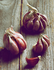 Image showing Pink Garlic in Shadow