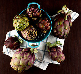 Image showing Perfect Raw Artichokes