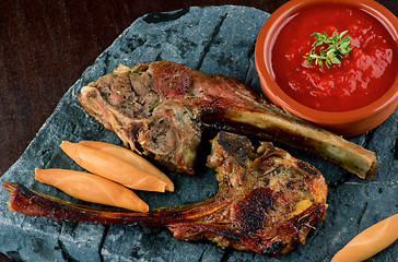 Image showing Roasted Lamb Ribs