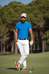 Image showing golf player portrait at course