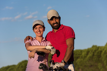 Image showing portrait of couple on golf course