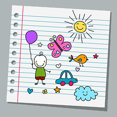 Image showing notebook paper summer