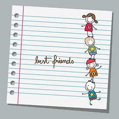 Image showing notebook paper kids