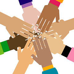 Image showing diversity hands together