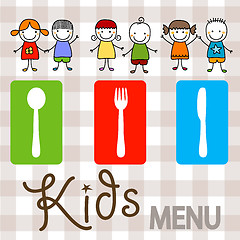 Image showing kids menu background