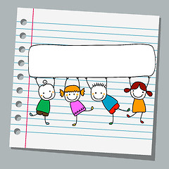 Image showing notebook paper kids