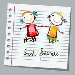 Image showing notebook paper best friends