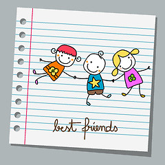 Image showing notebook paper best friends