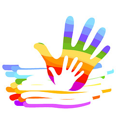 Image showing hand rainbow illustration