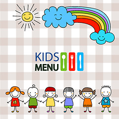 Image showing kids menu background