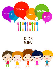 Image showing menu kids background