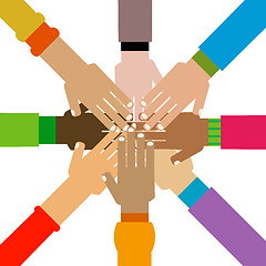 Image showing diversity hands together