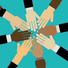 Image showing diversity hands together