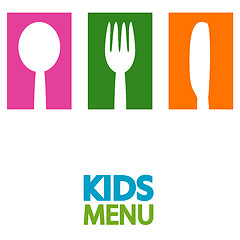 Image showing kids menu background