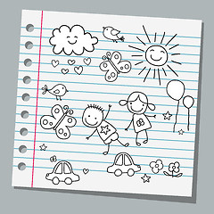 Image showing notebook paper summer