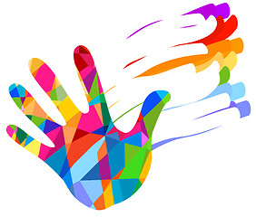 Image showing hands colorful illustration