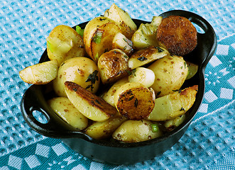 Image showing Roasted Potato Wedges